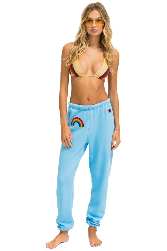 RAINBOW EMBROIDERY SWEATPANTS - SKY