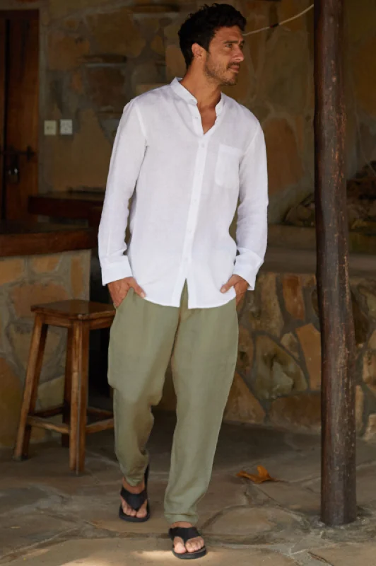 Men's Premium Linen Trousers | Khaki