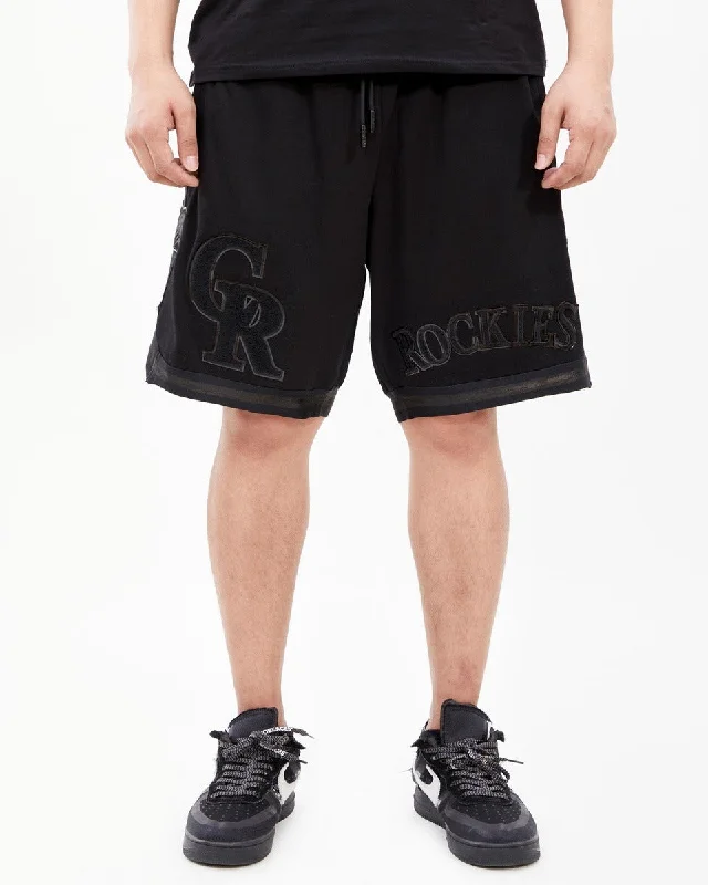 MLB COLORADO ROCKIES TRIPLE BLACK MEN'S SHORT (TRIPLE BLACK)