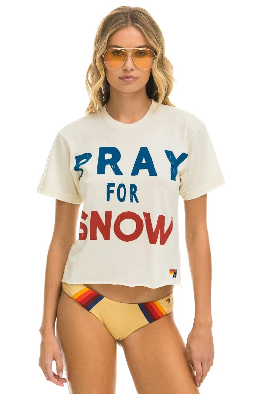 PRAY FOR SNOW BOYFRIEND TEE - VINTAGE WHITE