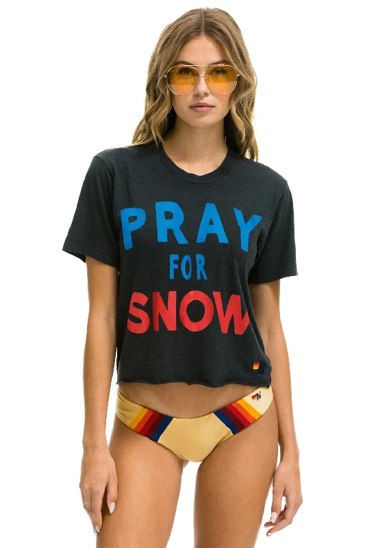 PRAY FOR SNOW BOYFRIEND TEE - CHARCOAL