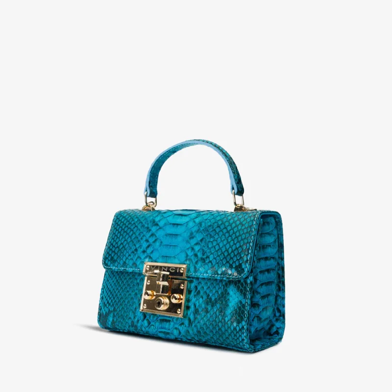 The Queen Turquoise Leather Handbag