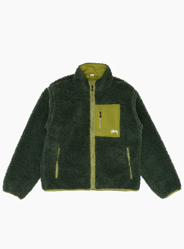 Sherpa Reversible Jacket Dark Green