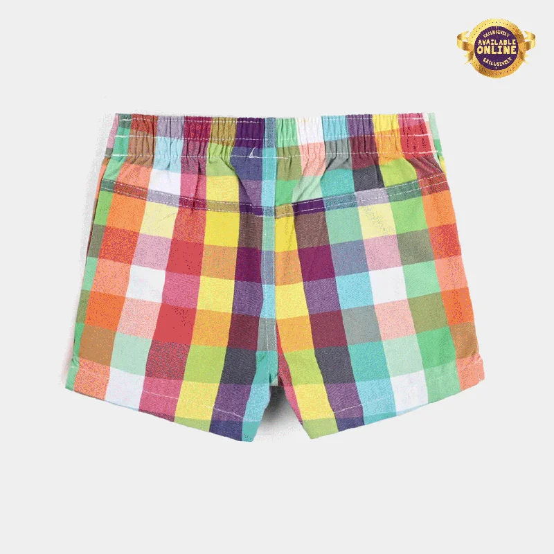 Girls PC Short Multi box check-Multi