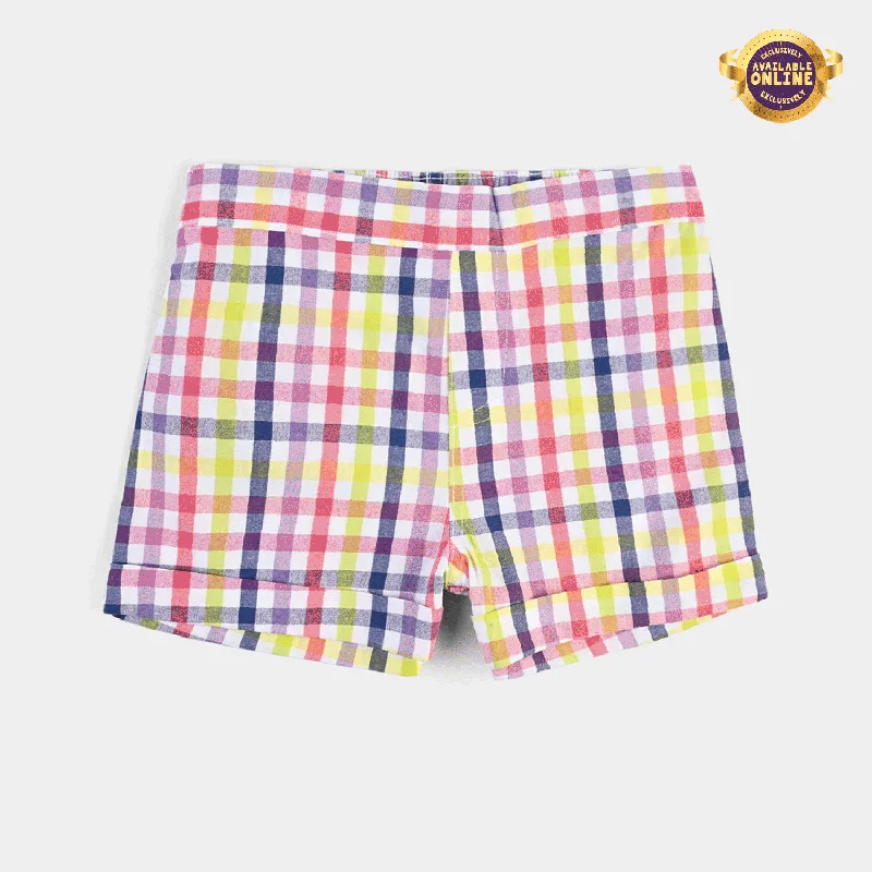 Girls PC Short Multi Check-Multi