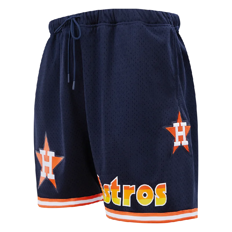 MLB HOUSTON ASTROS RETRO MEN'S MESH SHORT (MIDNIGHT NAVY / ORANGE)