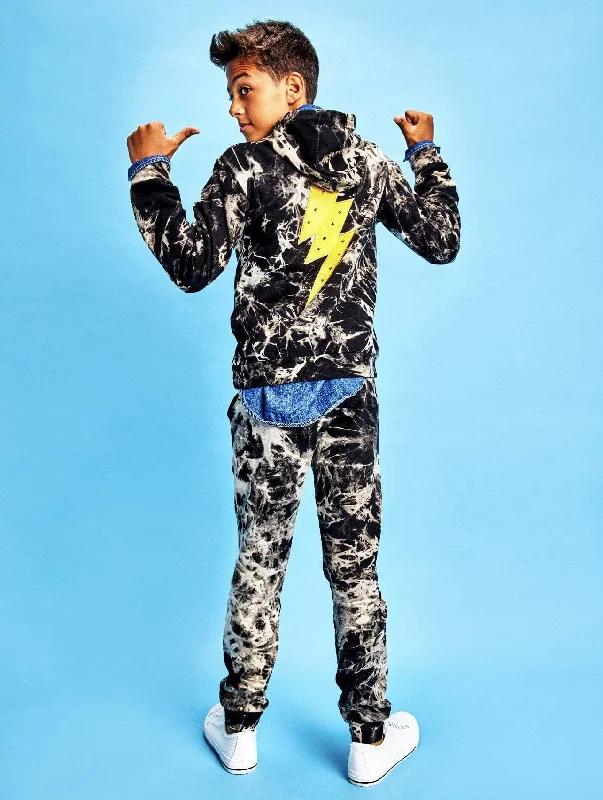 Thunder Bolt Tie Dye Jogger Set