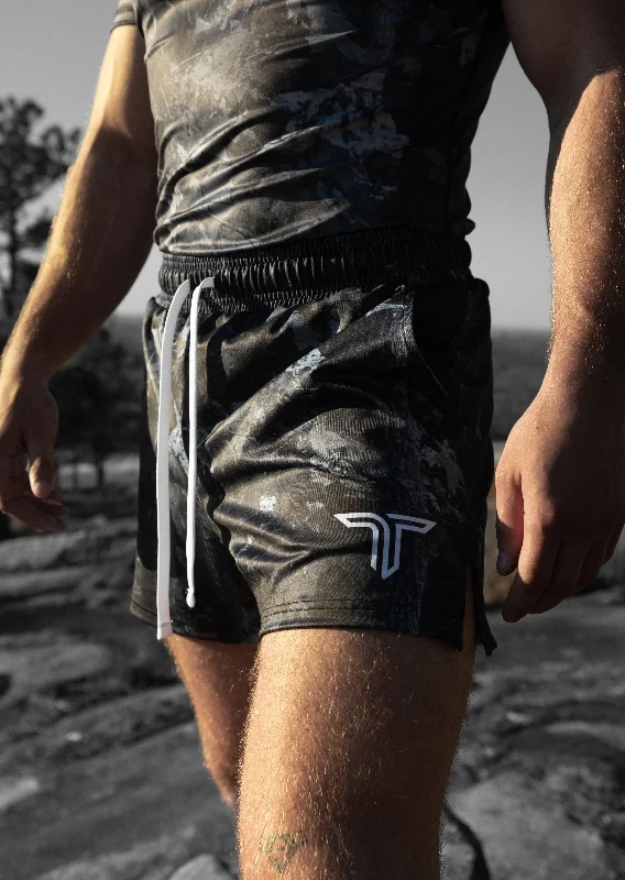 Blackout Hunter Camo Gym Shorts (5” & 7” Inseam)