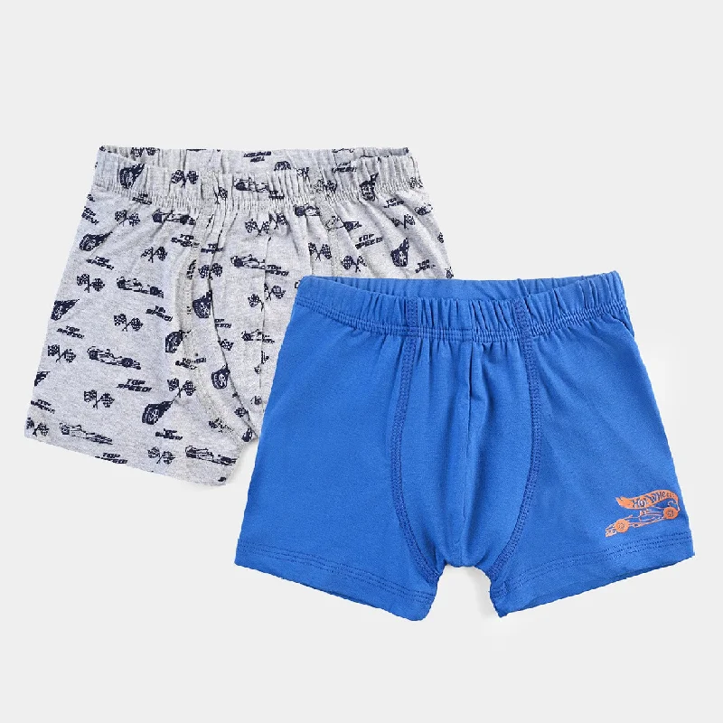 Boys Cotton Jersey Boxer Pack of 2 Hot Wheels-Grey/Blue