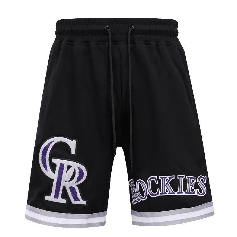 MLB COLORADO ROCKIES CLASSIC CHENILLE MEN'S SHORT (BLACK)