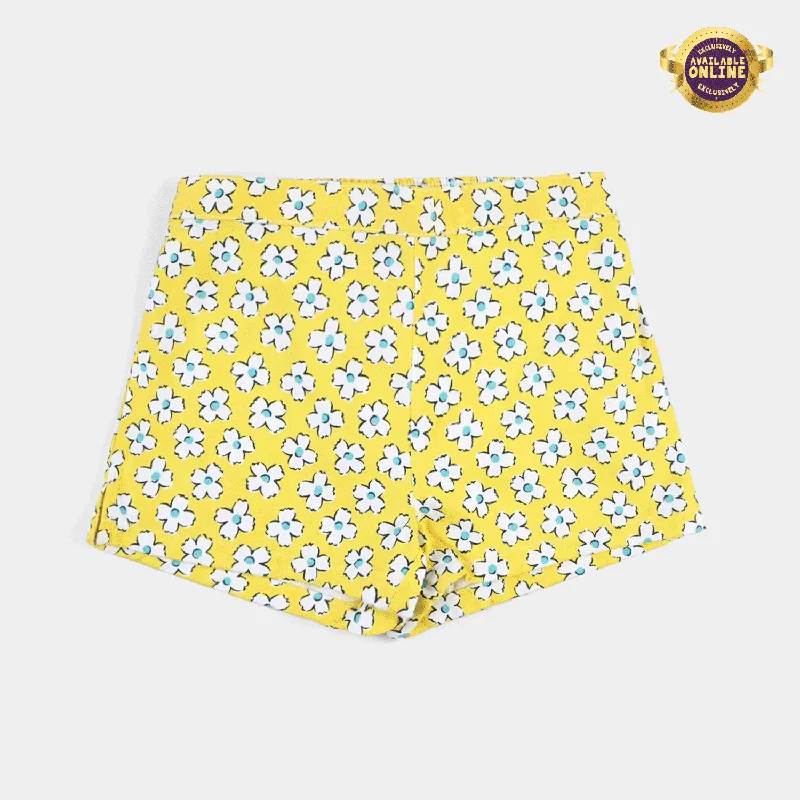 Girls PC Short Small Flower-Yellow