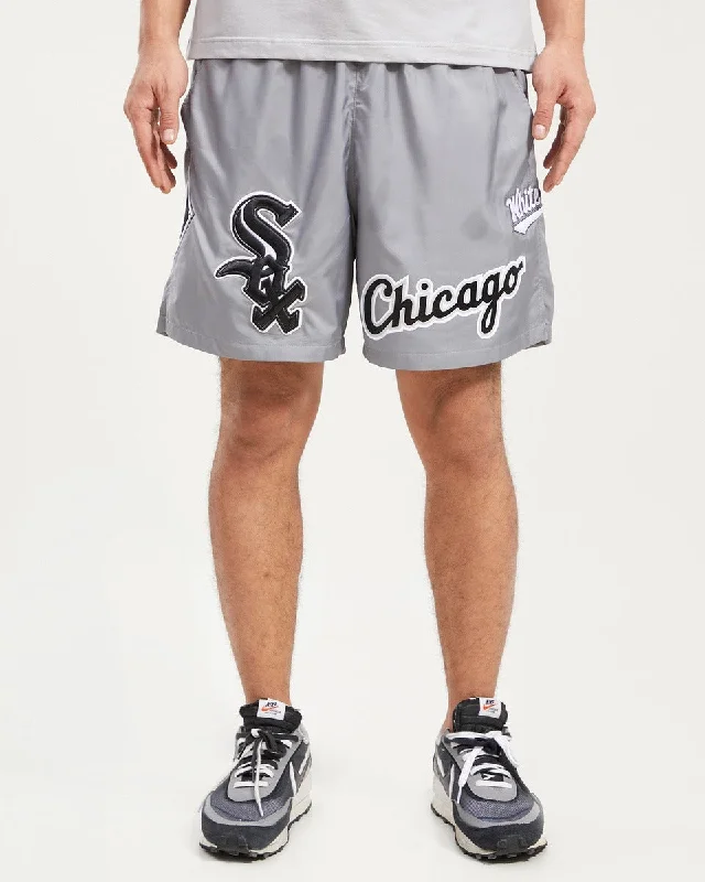 MLB CHICAGO WHITE SOX LOCK UP TEAM LOGO MEN'S WOVEN SHORT (GRAY)