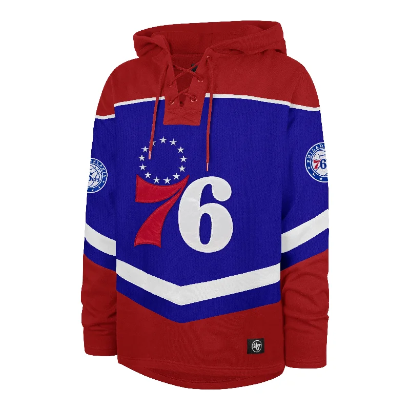 PHILADELPHIA 76ERS TRI SATIN '47 LAYUP LACER HOOD