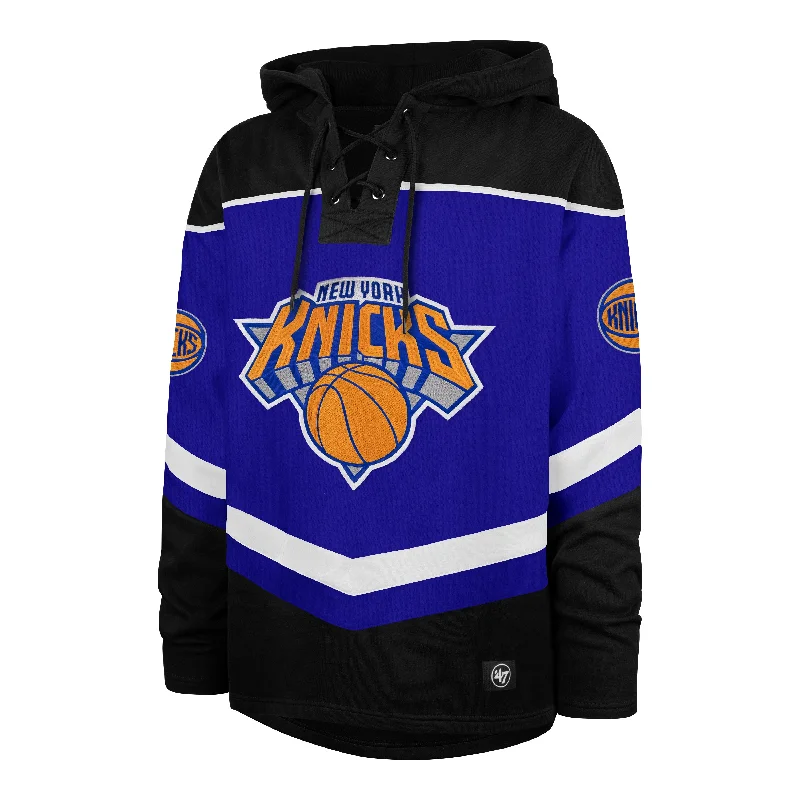 NEW YORK KNICKS TRI SATIN '47 LAYUP LACER HOOD