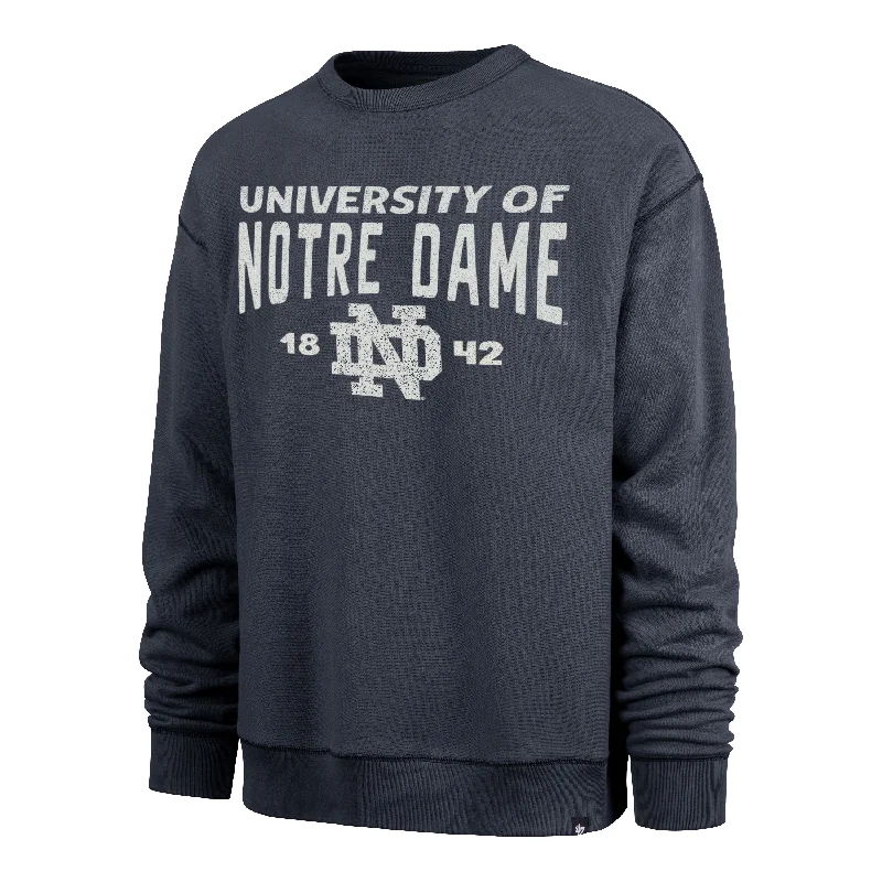 NOTRE DAME FIGHTING IRISH DUSTED WINDSOR '47 RIVER CREW