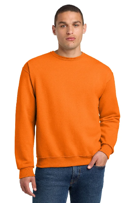 Jerzees Mens NuBlend Fleece Crewneck Sweatshirt - Safety Orange