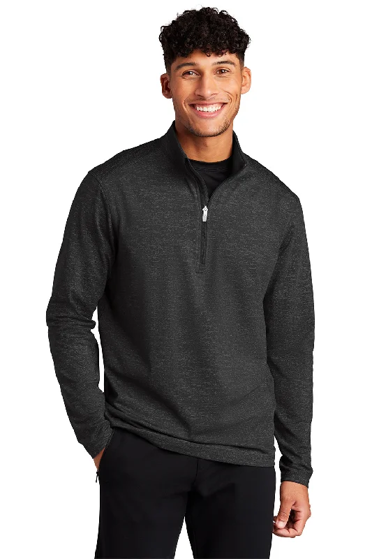 Sport-Tek Mens Sport-Wick Moisture Wicking 1/4 Zip Sweatshirt - Black - Closeout