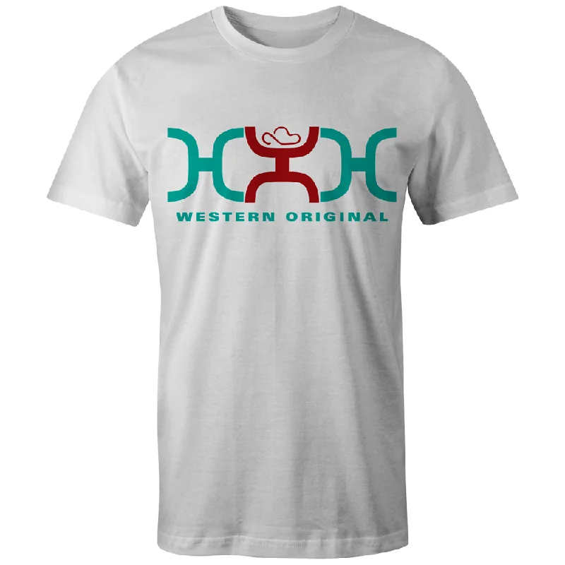 "Loop" White w/Turquoise /Red Logo T-shirt