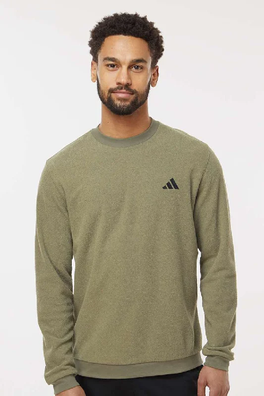 Adidas Mens Crewneck Sweatshirt - Olive Strata