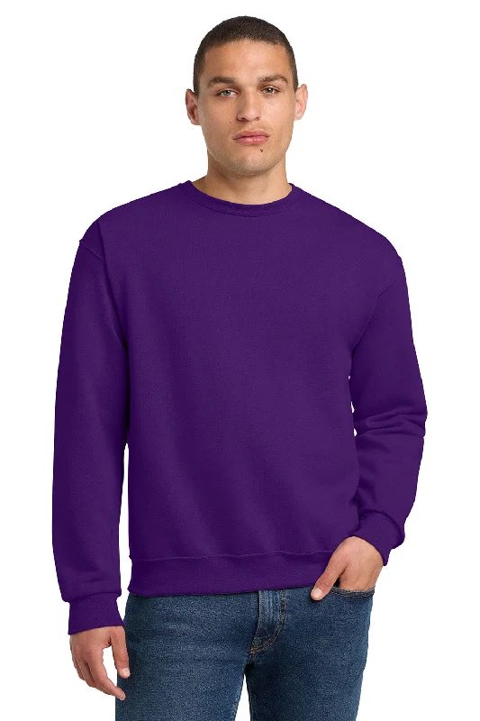 Jerzees Mens NuBlend Fleece Crewneck Sweatshirt - Deep Purple