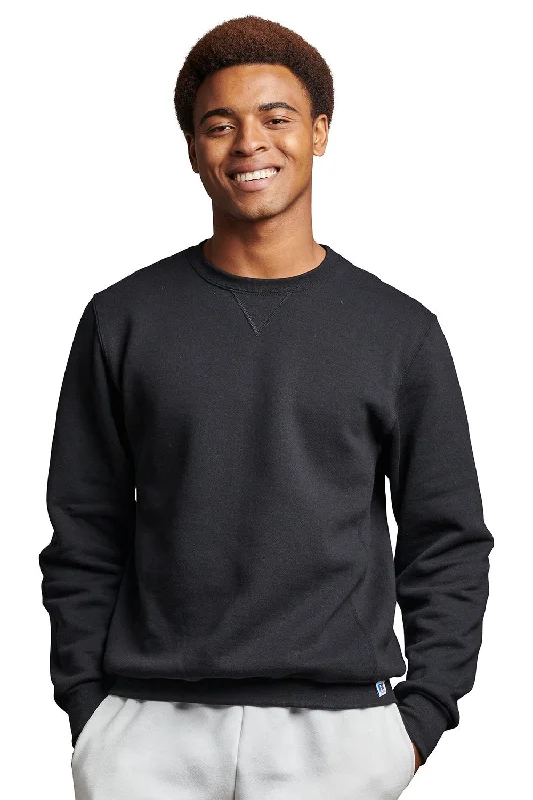 Russell Athletic Mens Dri-Power Moisture Wicking Crewneck Sweatshirt - Black