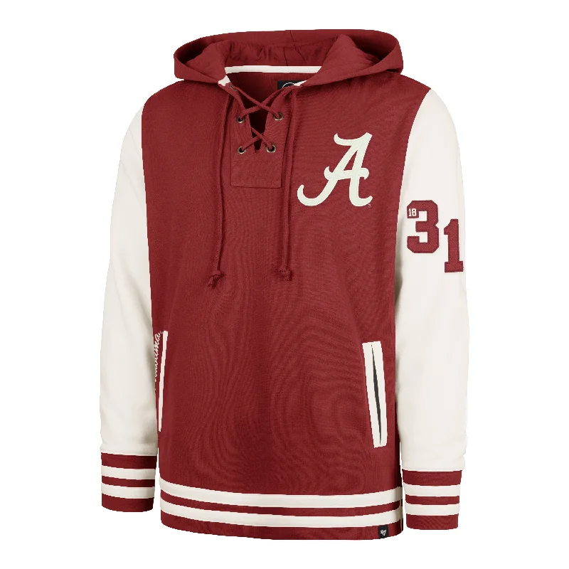 ALABAMA CRIMSON TIDE LETTERMAN FIELD LATERAL '47 LACER HOOD