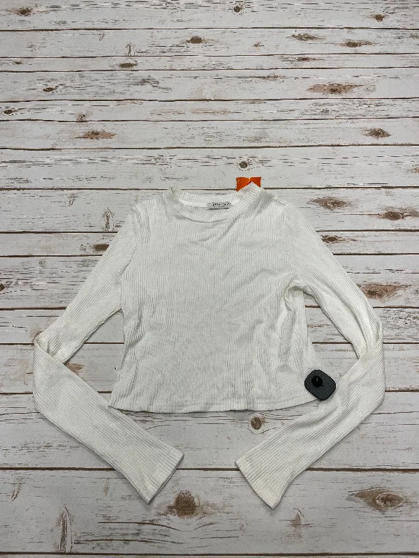 Top Long Sleeve By Paper Crane In Ivory, Size: L