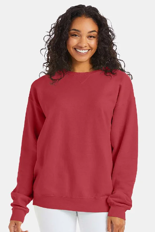 ComfortWash By Hanes Mens Crewneck Sweatshirt - Crimson Fall