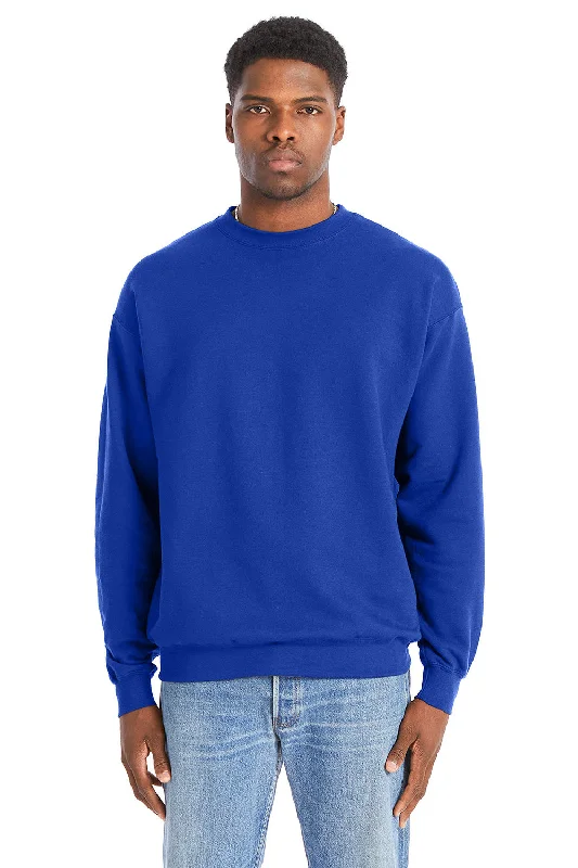 Hanes Mens Perfect Sweats Crewneck Sweatshirt - Deep Royal Blue