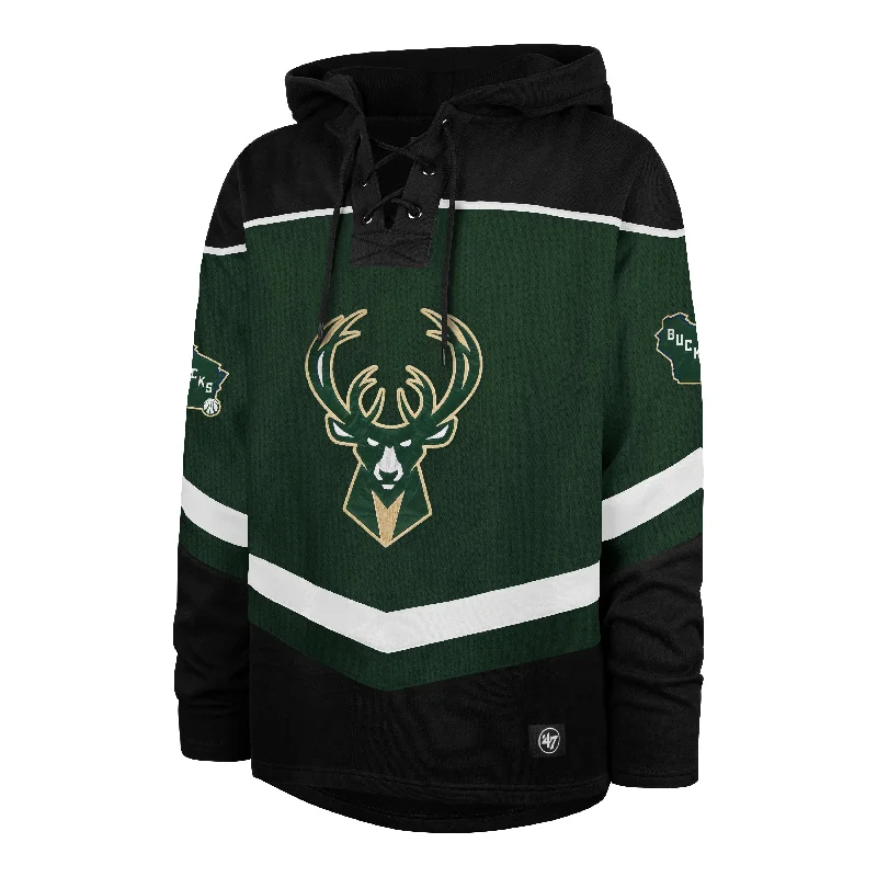 MILWAUKEE BUCKS TRI SATIN '47 LAYUP LACER HOOD