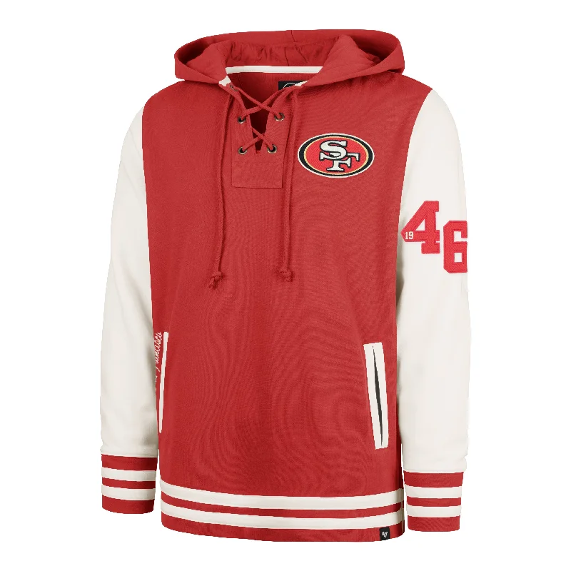 SAN FRANCISCO 49ERS LETTERMAN FIELD LATERAL '47 LACER HOOD