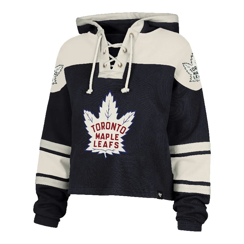 TORONTO MAPLE LEAFS VINTAGE CROPPED SUPERIOR '47 LACER HOOD WOMENS