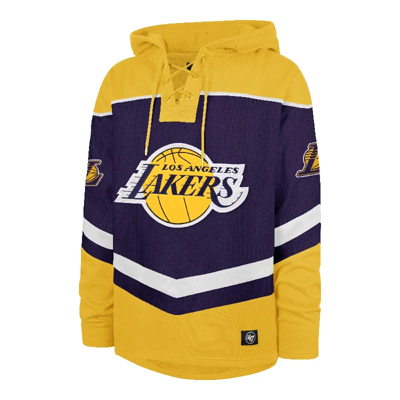 LOS ANGELES LAKERS TRI SATIN '47 LAYUP LACER HOOD