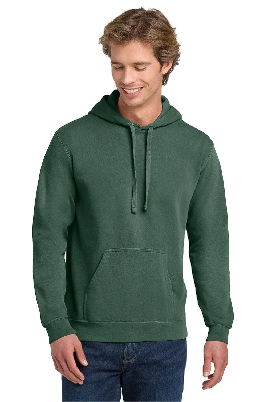 Comfort Colors Mens Hooded Sweatshirt Hoodie w/ Pouch Pocket - Blue Spruce