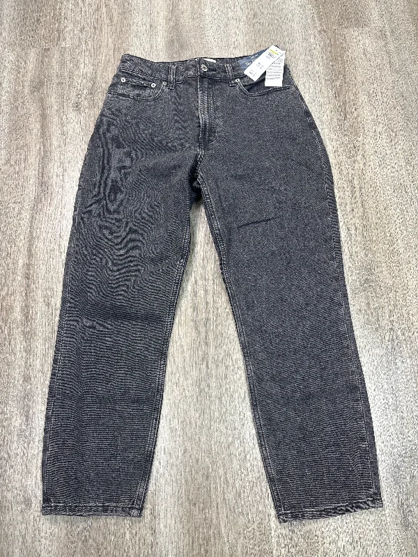 Jeans Boyfriend By Abercrombie And Fitch In Black Denim, Size: 2