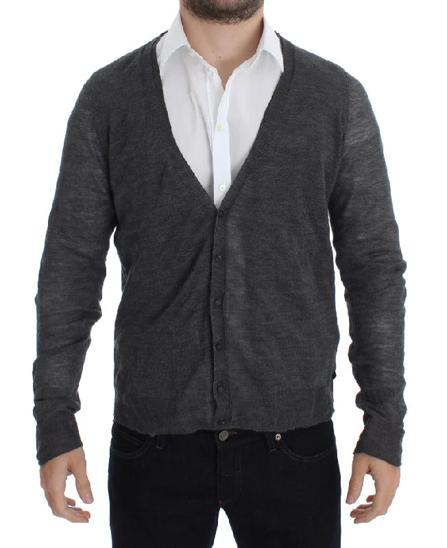 Costume National Elegant Wool Blend Cardigan Men's Sweater