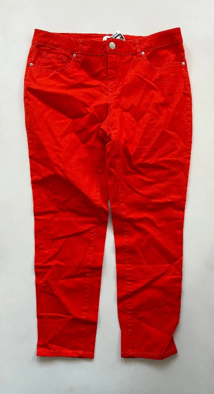 Jeans Straight By Crown And Ivy In Orange, Size: 10p