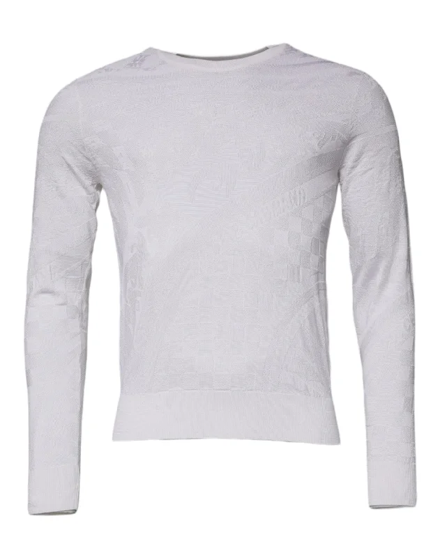 Dolce & Gabbana Silk Crew Neck Men Pullover Men's Sweater