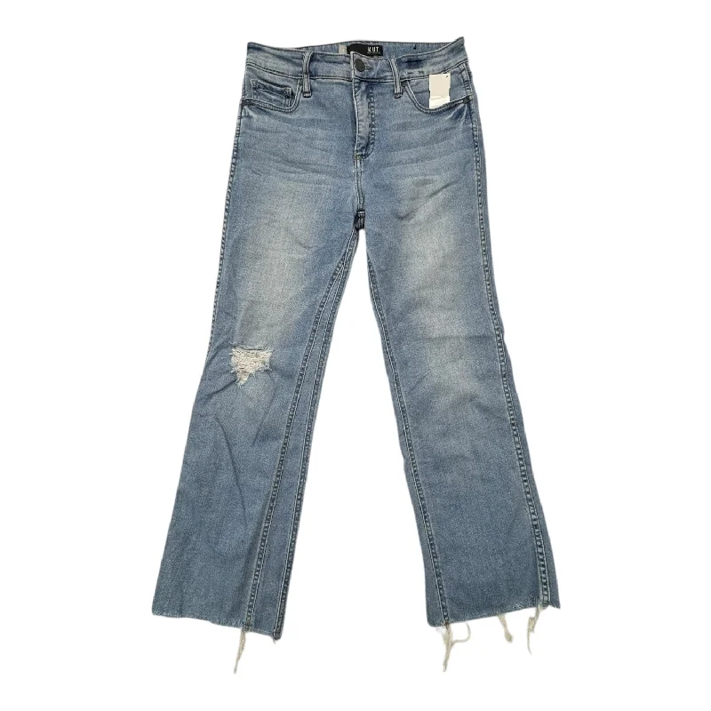 Jeans Boot Cut By Kut In Blue Denim, Size:4