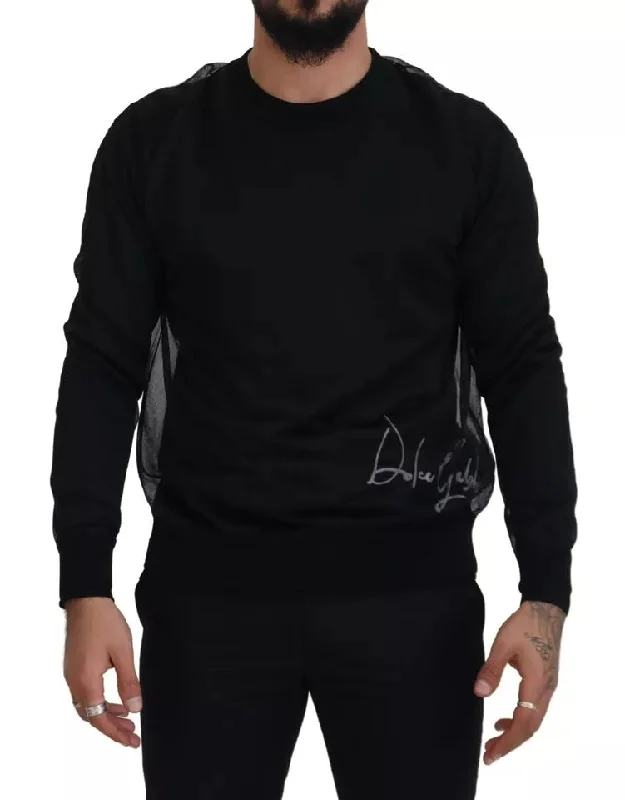 Dolce & Gabbana Polyester Crewneck Men Pullover Men's Sweater (Pre-Owned)